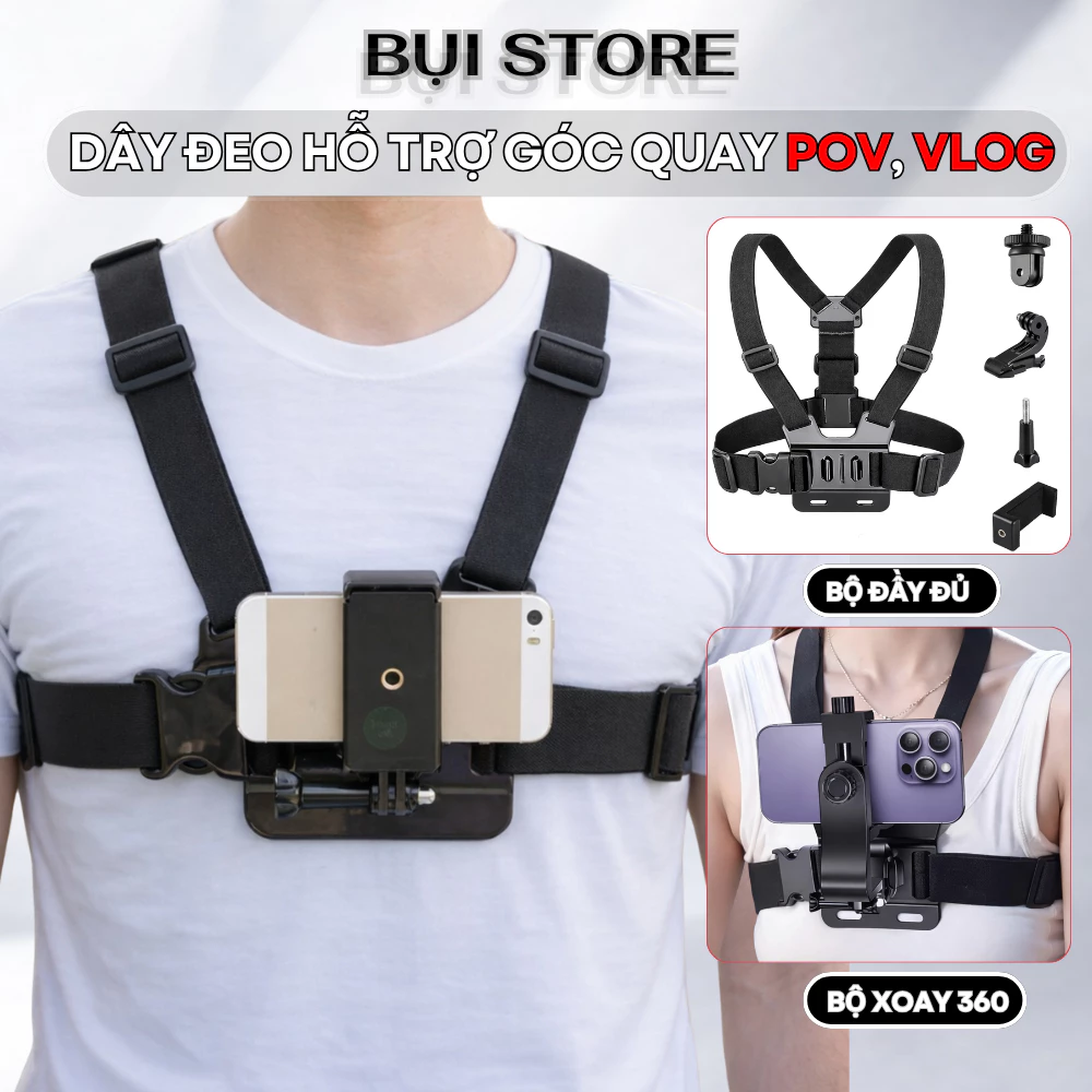 Dây Đeo Ngực Cho Điện Thoại Làm Camera Hành Trình Độc Đáo