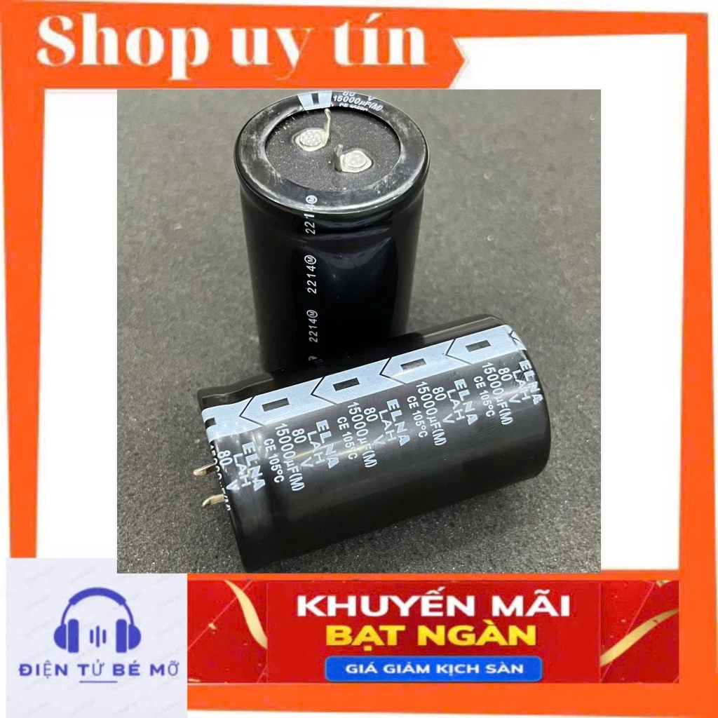 Tụ đen (ELNA) lọc nguồn amply 80v 15000uf hàng chất lượng cao loại tốt đặc ruột ( 1 cái).