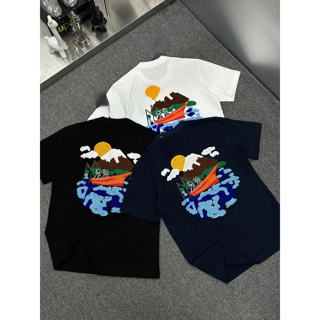 Áo Phông Nam Chất Cotton Cao Cấp Thêu Hình Ngọn Núi - Áo Thun Nam HÀNG QC-2026-