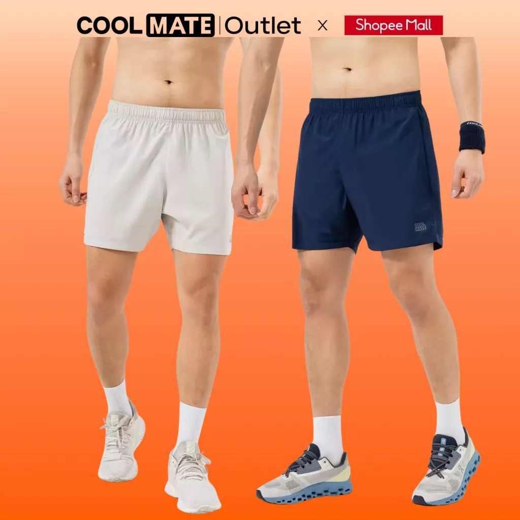 [Tặng 1 quà đơn 299k] Combo 2 Quần Short Coolmate Nam Thể Thao 5" Moving Siêu nhẹ, Đa dạng màu sắc