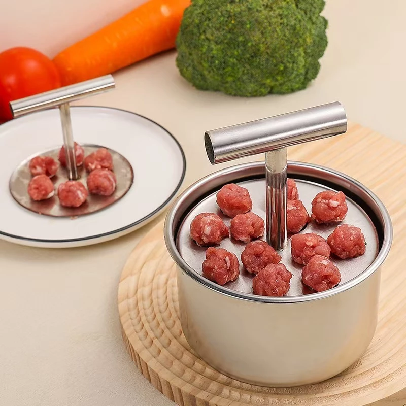 Khuôn Dụng Cụ Làm Thịt Viên Inox 304, Máy Làm Mọc Bò Viên Chả Cá Khuôn Dụng Cụ Thịt Viên