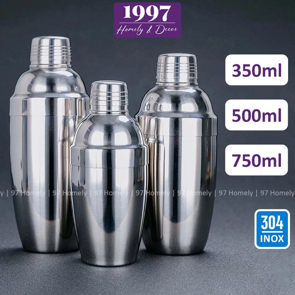 Bình Lắc Pha Chế Shaker Inox 304 Chống Gỉ Nhiều Dung Tích Pha Cafe Cocktail 97HOMELY DT260600401