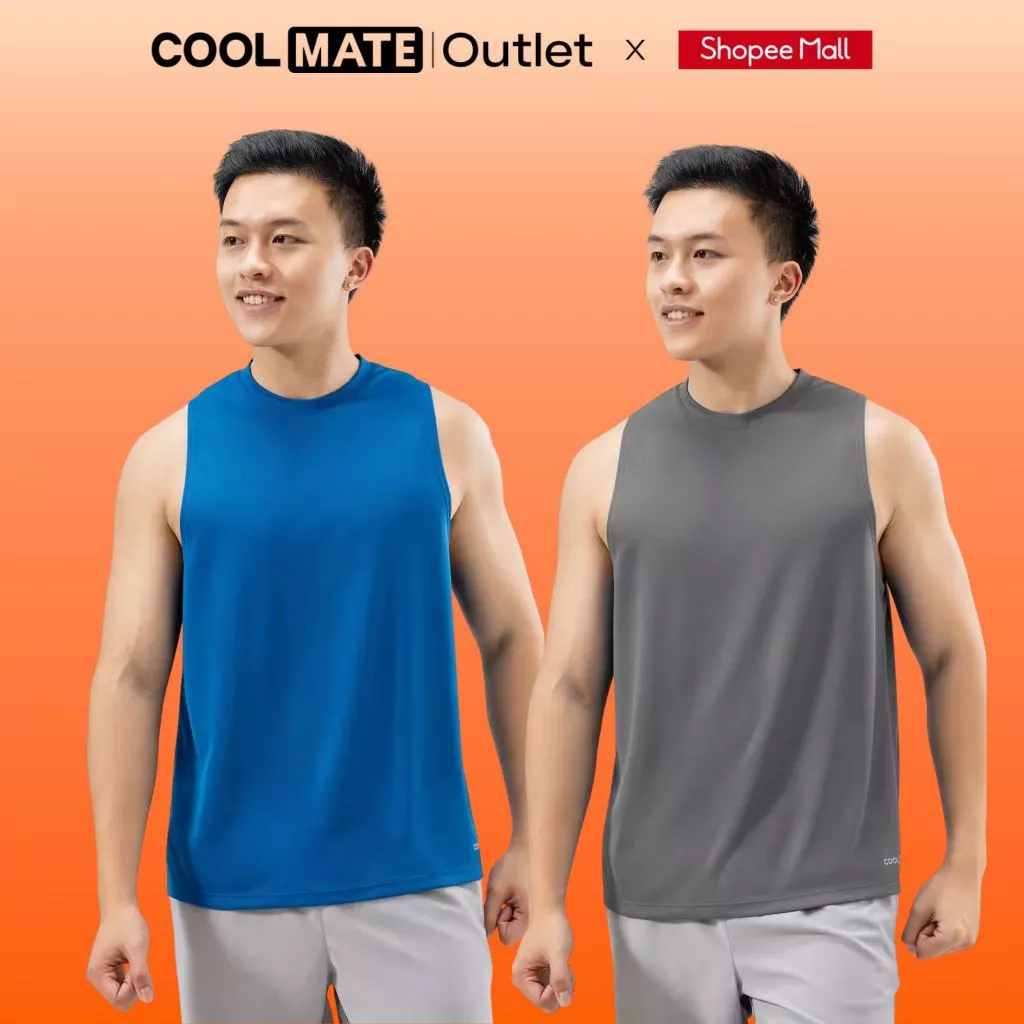 Combo 2 Áo Tanktop thể thao Nam Coolmate Active Essentials Siêu nhẹ, thấm hút
