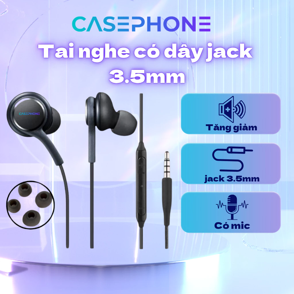 Tai nghe có dây Chân Type C , jack 3.5mm Note 10 Note 20 S21 - Âm Thanh Siêu Hay 8D nghe gọi ổ