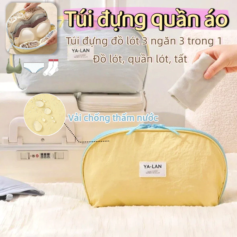 3 trong1 Túi đựng quần áo,Túi đựng đồ lót ba trong một di động,Chức năng nén Nhẹ Dụng cụ sắp xếp du lịch đa năng Sử dụng