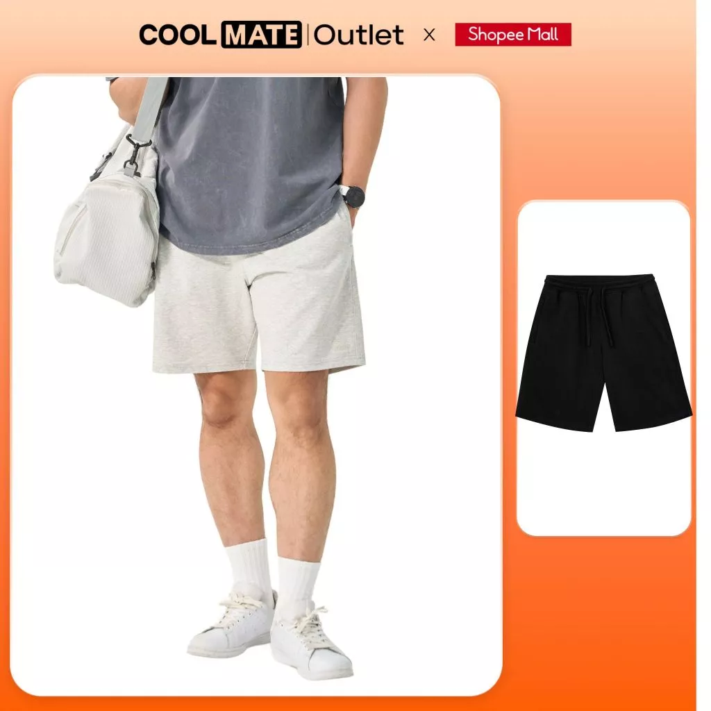Quần Shorts Nam Coolmate New French Terry (Có logo thêu) V2 Thoáng Khí, co giãn tốt
