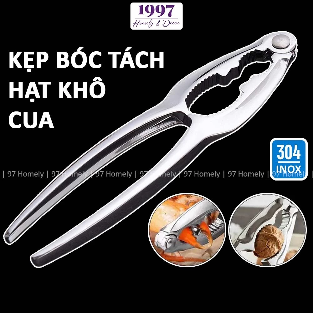 Kẹp Bóc Tách Càng Cua Hạt Khô Hải Sản Inox 304 Chống Gỉ 2 Cấp Độ Bóc 97HOMELY DT260200501