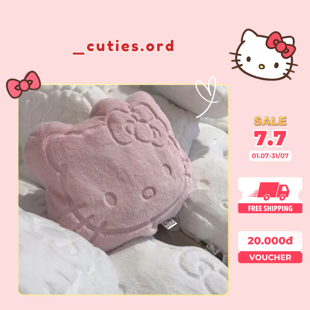 [ORDER] Gối Bông Hello Kitty Cute Mềm Mịn – Gối Trang Trí Phòng Ngủ, Gối Ôm, Quà Tặng Dễ Thương