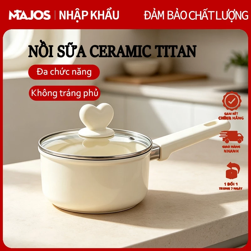 Nồi Sữa Chống Dính 16CM Nồi Đa Năng Nồi chống dính cao cấp Nấu Ăn Dặm Cho Bé Dùng Cho Bếp Từ & Bếp Gas