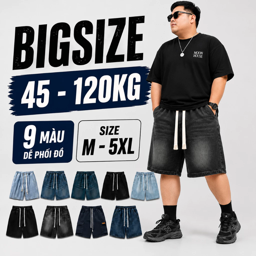 [ CÓ BIGSIZE ] Quần short jean nam nữ MH S2 đa dạng mẫu mã năng động thoải mái Menswear Ong