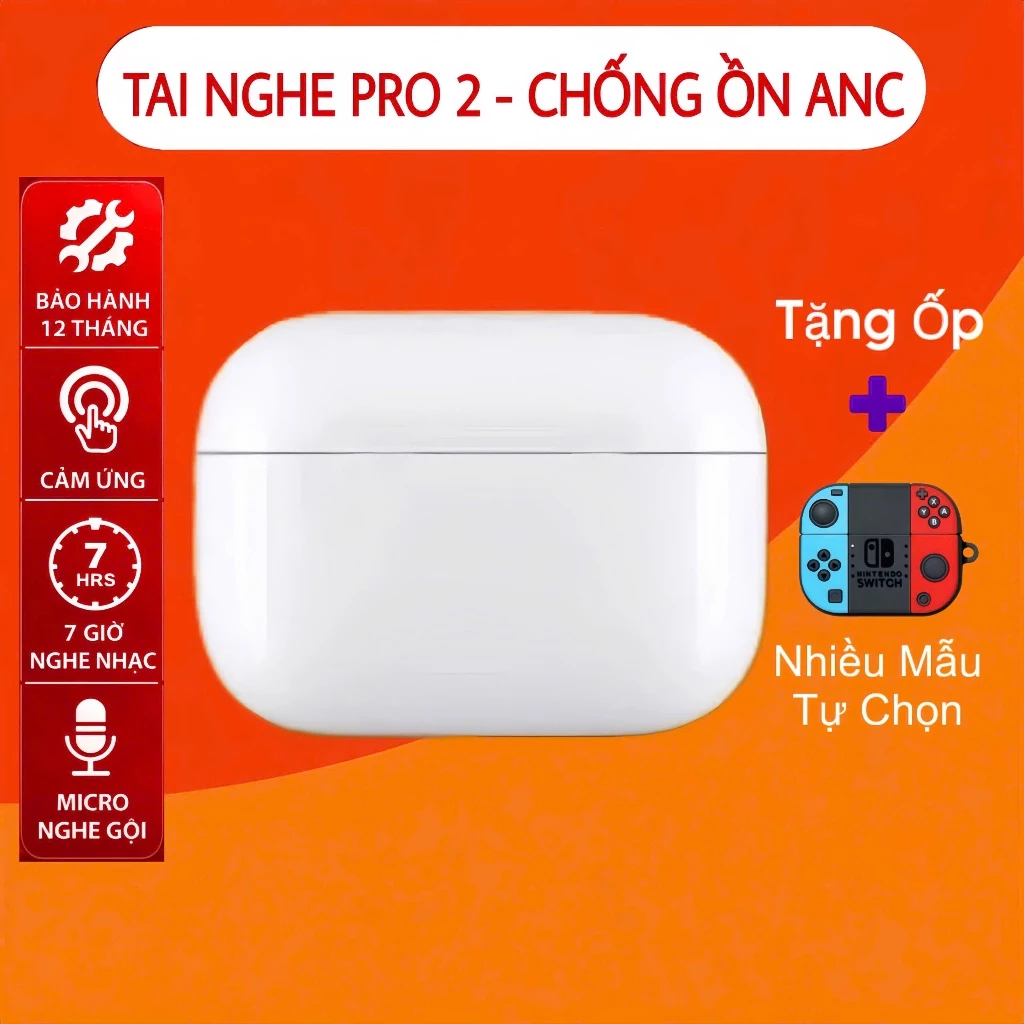 Tai Nghe Không Dây Bluetooth Pro 2 Bass Căng Chống Ồn Định Vị Google Map Đổi Tên Cảm Ứng Bảo Hà