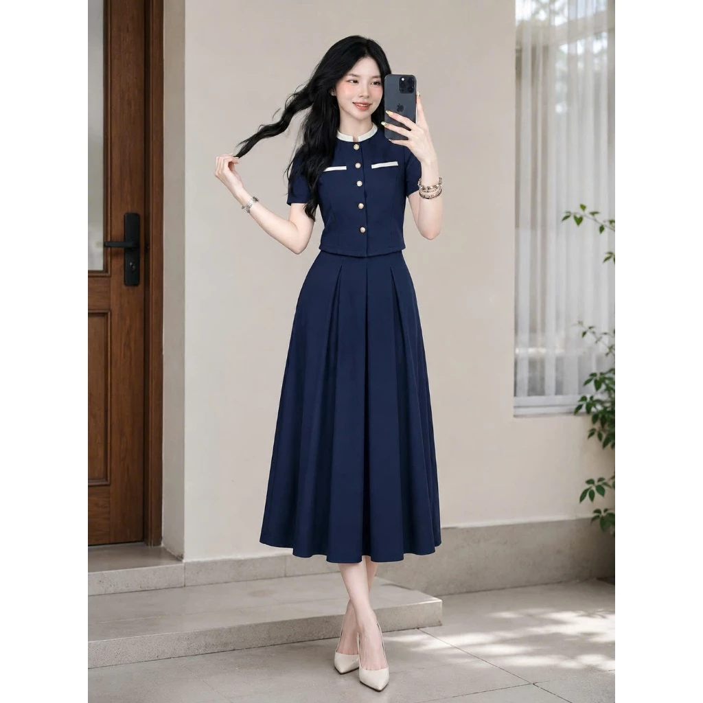 Rosy S27 - Váy thiết kế liền thân dáng dài thanh lịch, sang trọng phù hợp mọi sự kiện
