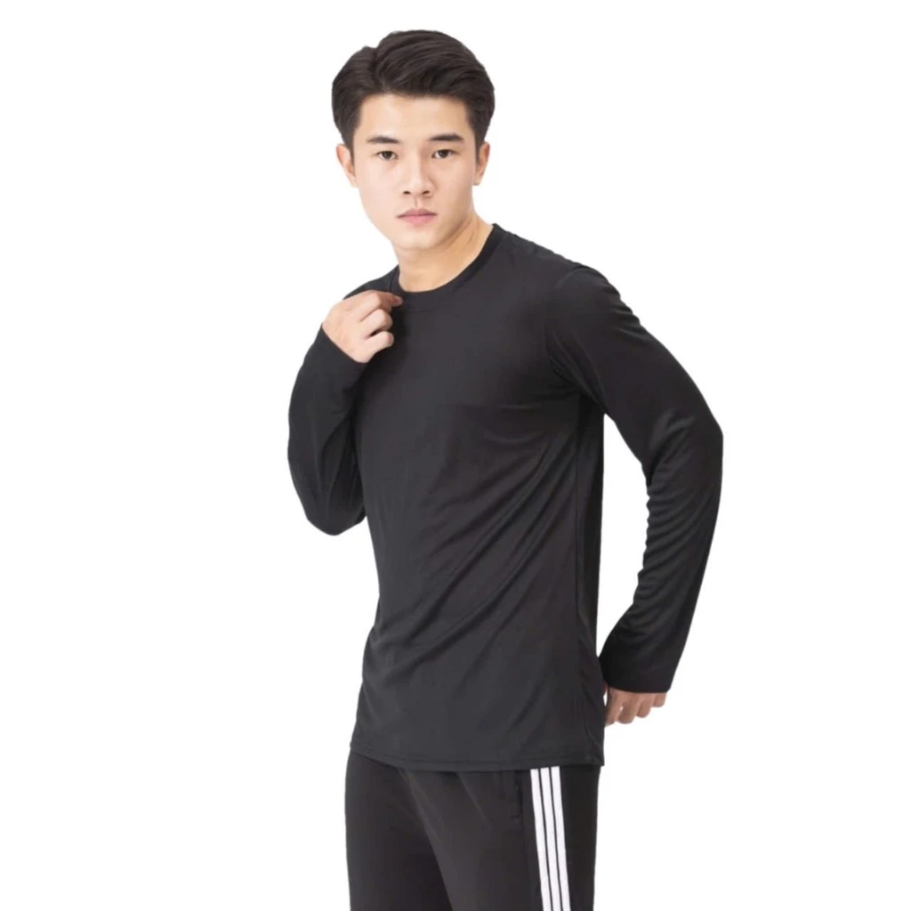 Áo giữ nhiệt thể thao nam, Áo thun nam tay dài màu sắc trẻ trung năng động