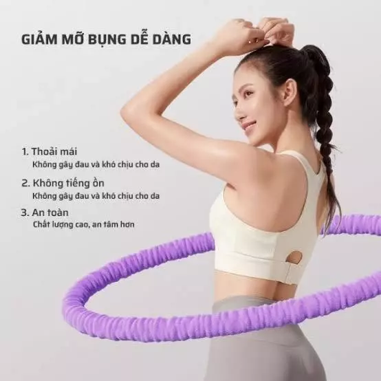 Vòng lắc eo  2,5kg nâng cấp  SPORT giúp giảm mỡ bụng, eo thon, tập thể dục tại nhà
