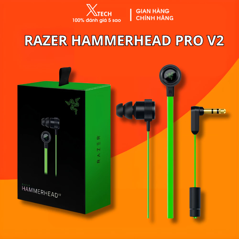 [New 2026] Tai Nghe Razer Hammerhead Pro V2 New Seal 100% FullBox Có Dây Bass Mạnh Không Delay