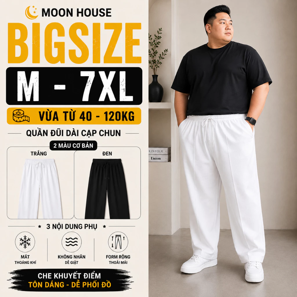 [ CÓ BIGSIZE ] Quần Đũi ống suông nam, nữ cạp chun D02 basic dễ phối đồ, vải mềm mịn mặc thoải mái