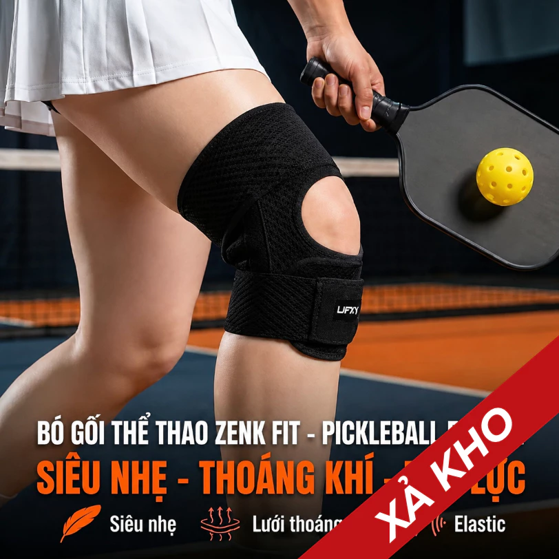 Đai bảo vệ khớp gối, giảm áp lực sụn chêm, chống căng cơ, chuyên dụng Pickleball | The ZenK Fit
