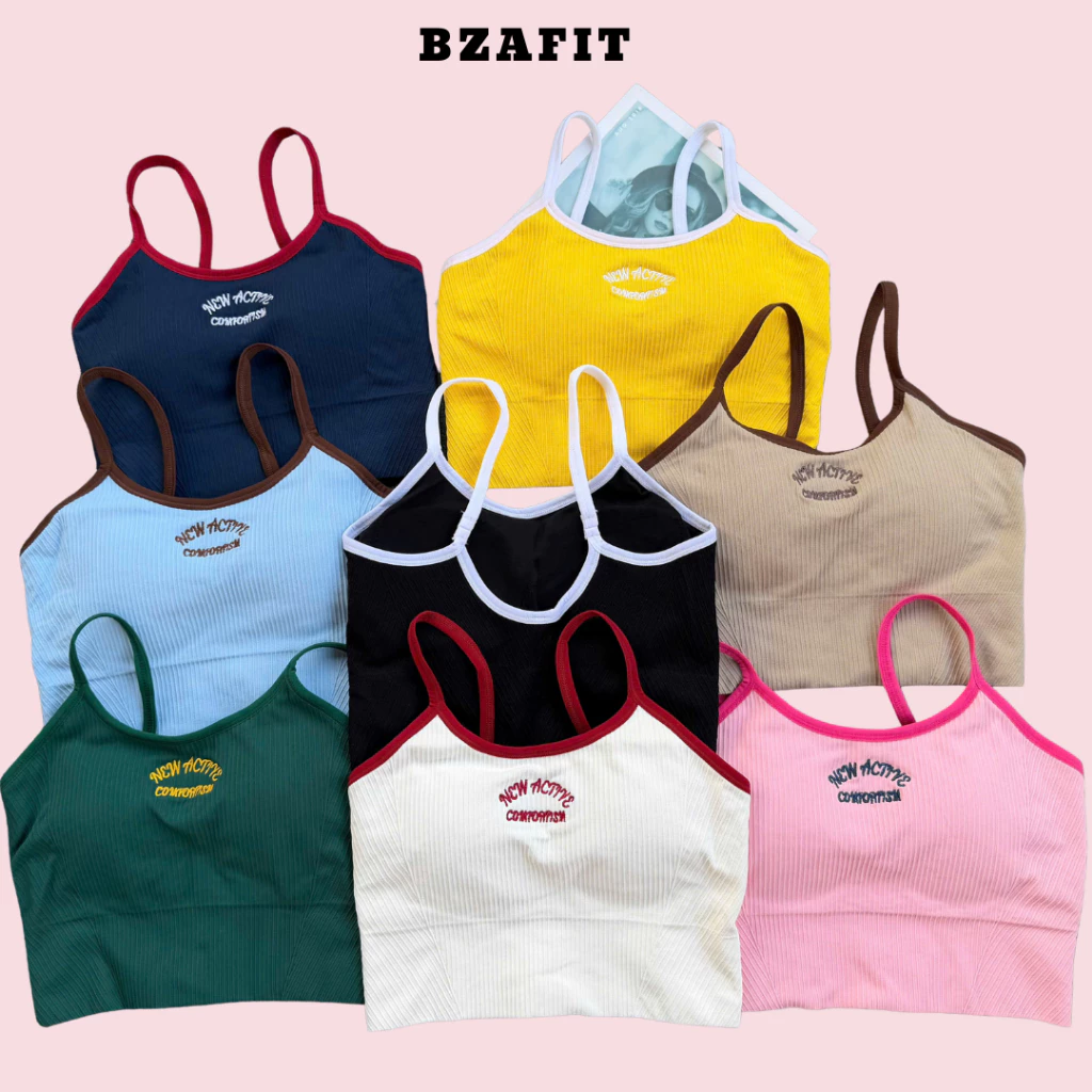 Áo bra tâp gym,yoga,Chất dệt kim 10% elast dày dặn tôn form,lưng kín,mút liền GB263