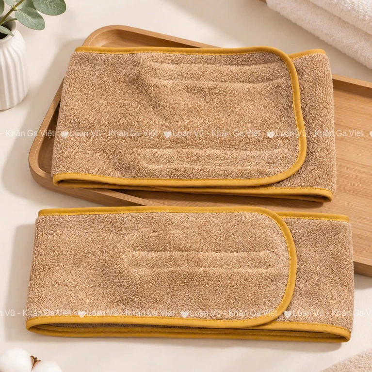 Băng đô spa cuốn tóc COTTON cho khách hàng dành cho Thẩm mỹ viện, spa