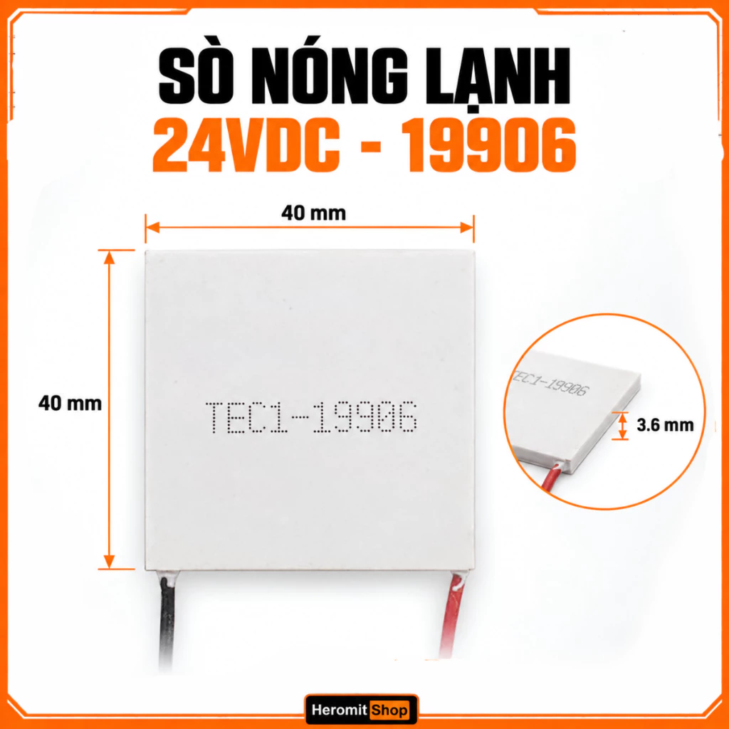 Sò Nóng Lạnh 24V 6A TES1 19906 40x40mm
