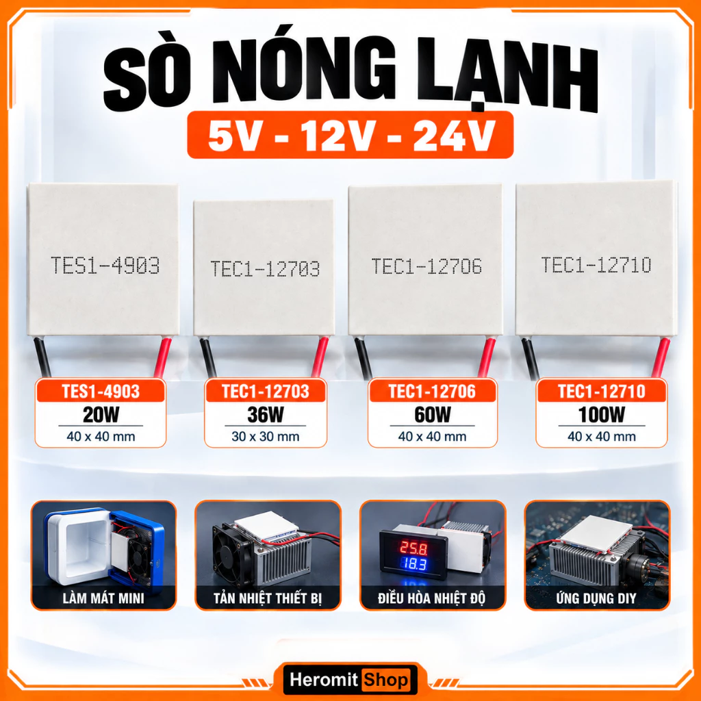 Sò Nóng Lạnh TES1 4903 12706 12710 nhiều mẫu chất lượng