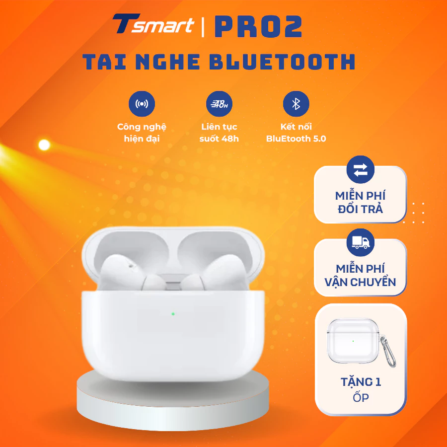 Tai nghe Không Dây Bluetooth Pro 2 Bản 8H Định Vị Đổi Tên Nghe Nhạc Dùng Cho Mọi Dòng Máy