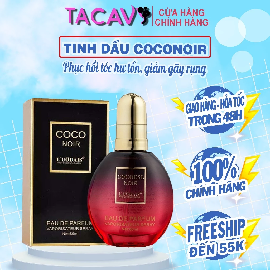 Tinh dầu dưỡng tóc cao cấp COCO Noir 80ml - Tinh Dầu Dưỡng Tóc Và Phục hồi tóc hư tổn Hương Nước Hoa