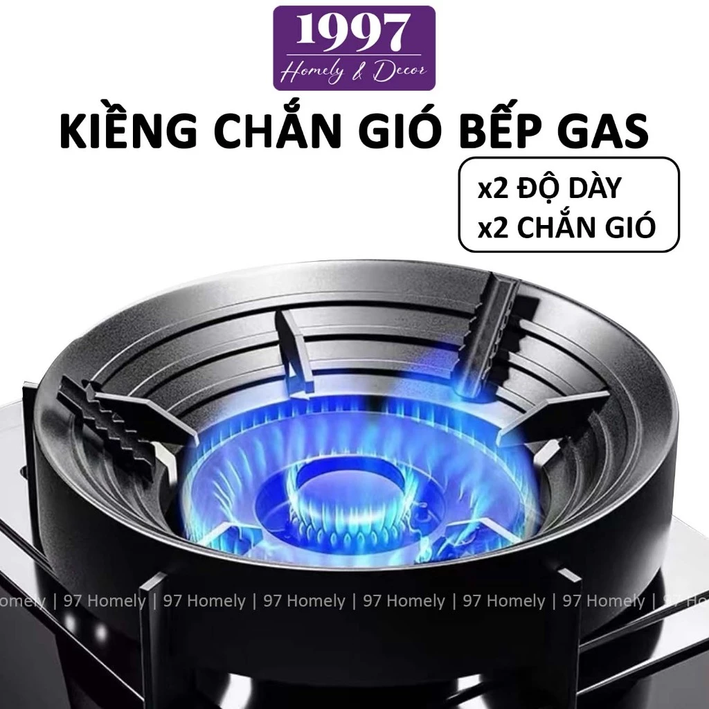 Kiềng Chắn Gió Bếp Ga 2 Lớp Cản Gió 99% Thép Đen Sơn Tĩnh Điện Bếp Ga Gia Đình 97HOMELY DT250800401