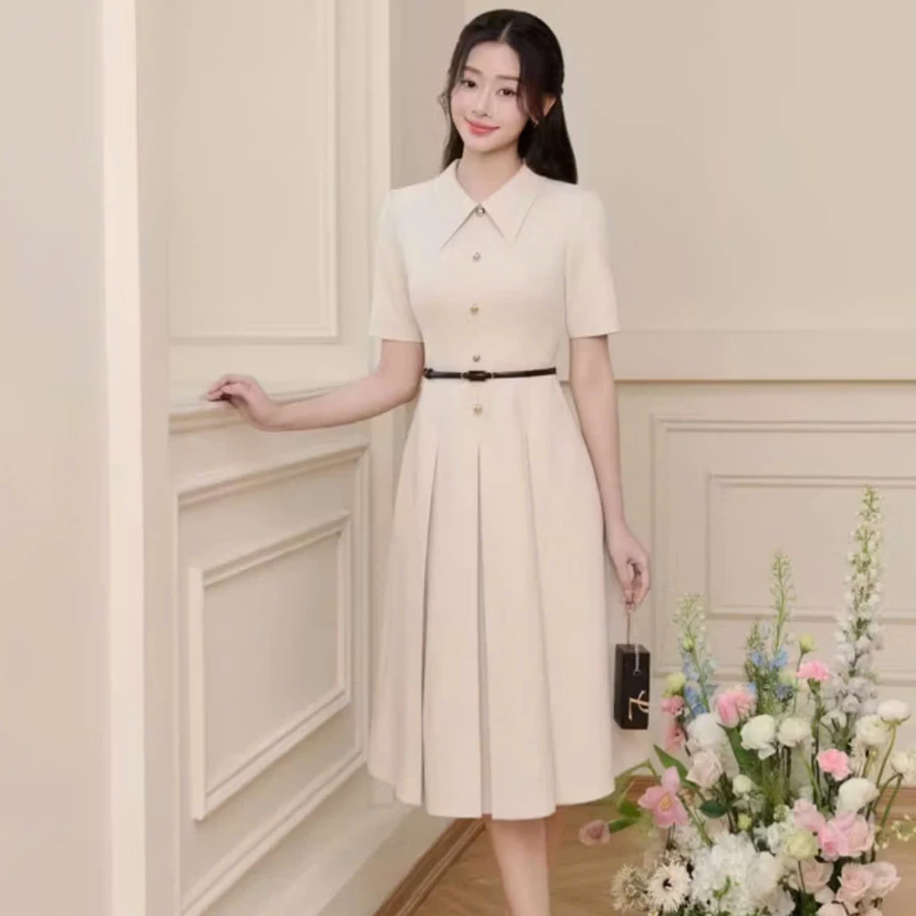 Váy thiết kế Rosy S07 [Tặng kèm đai ngẫu nhiên] váy thiết kế xếp ly xinh xắn