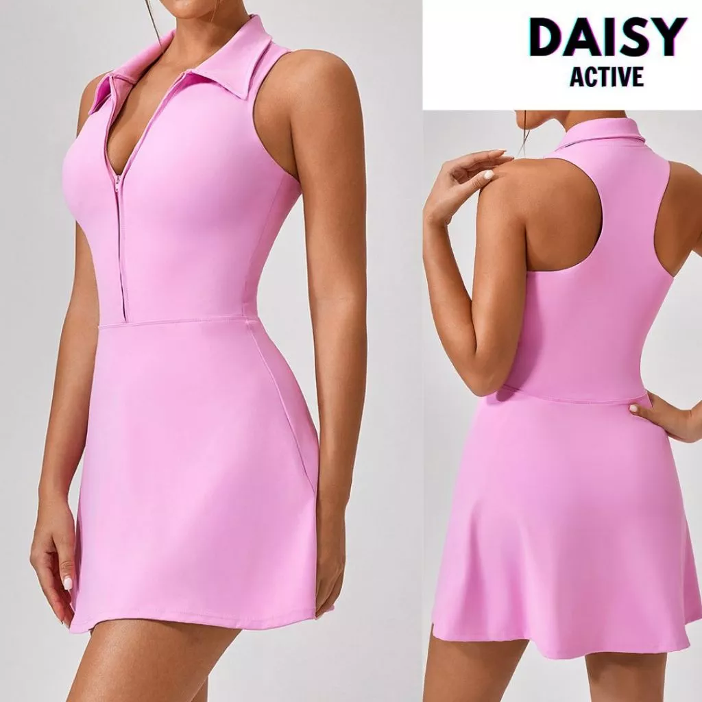 DAISY ACTIVE Váy Tennis Pickleball thời trang Chất vải co giãn 4 chiều,mềm mịn,thoáng khí thấm hút mồ hôi nhanh chóng