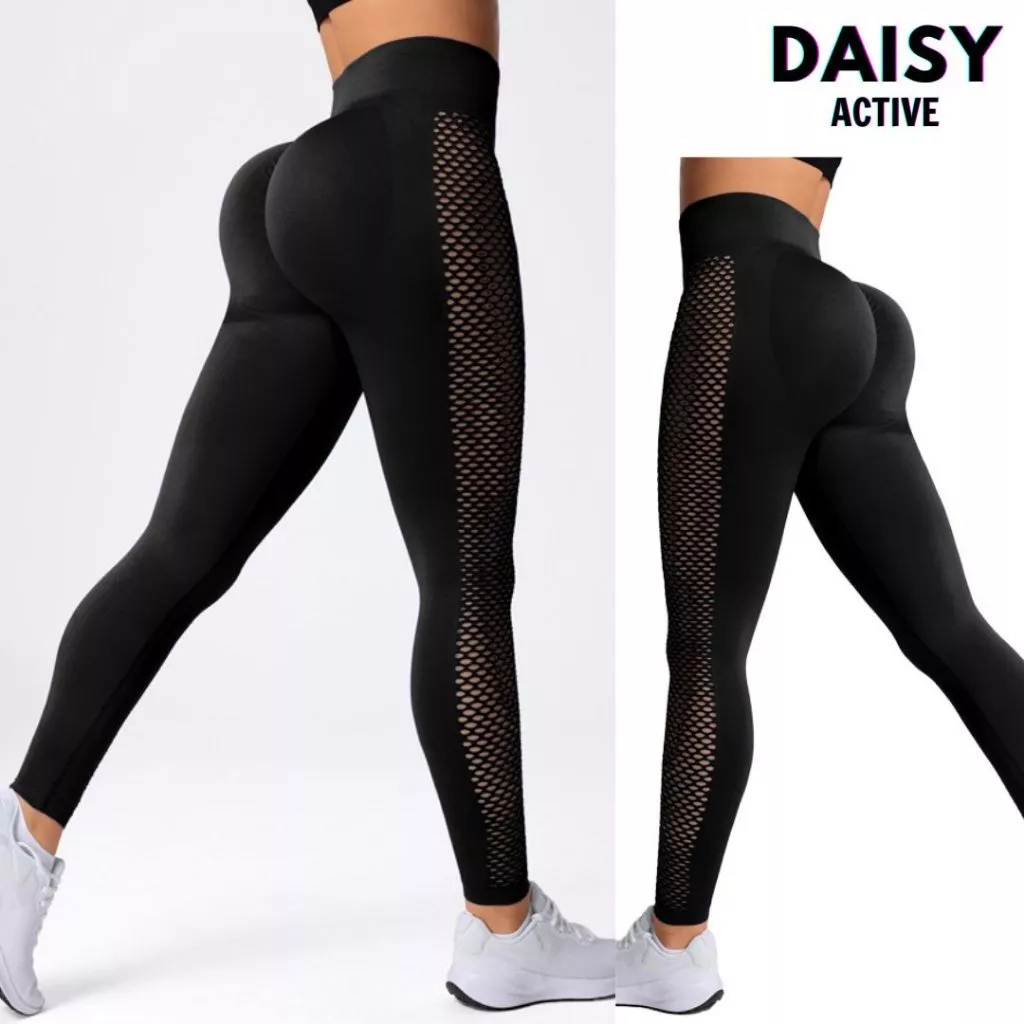 DAISY ACTVE Quần Legging gym nữ lưới 2 bên nâng mông,chất liệu thun co giãn 4 chiều cực kỳ mềm mịn ,thấm hút mồ hôi tốt