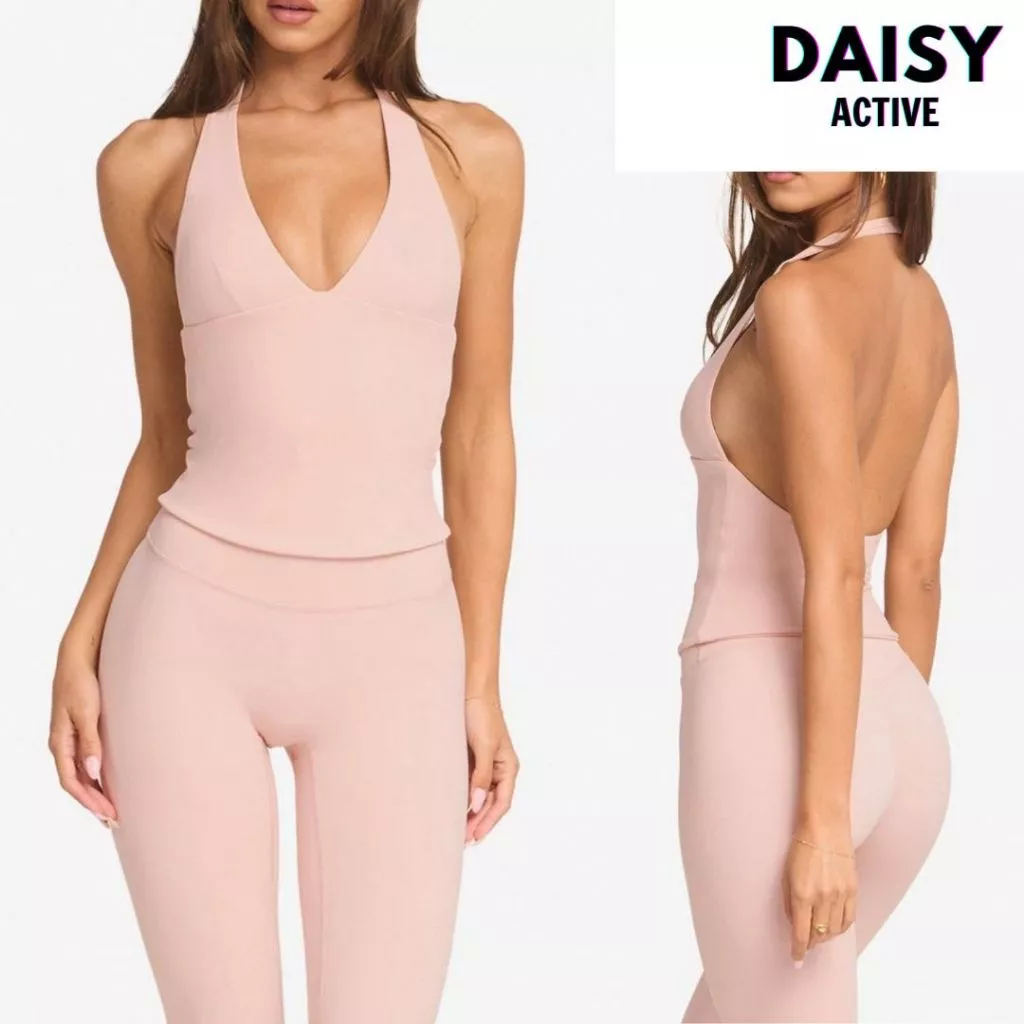 DAISY ACTIVE Áo Bra tập Gym nữ cổ yếm nâng ngực Chất liệu vải cao cấp,co giãn 4 chiều,thoải mái khi vận động