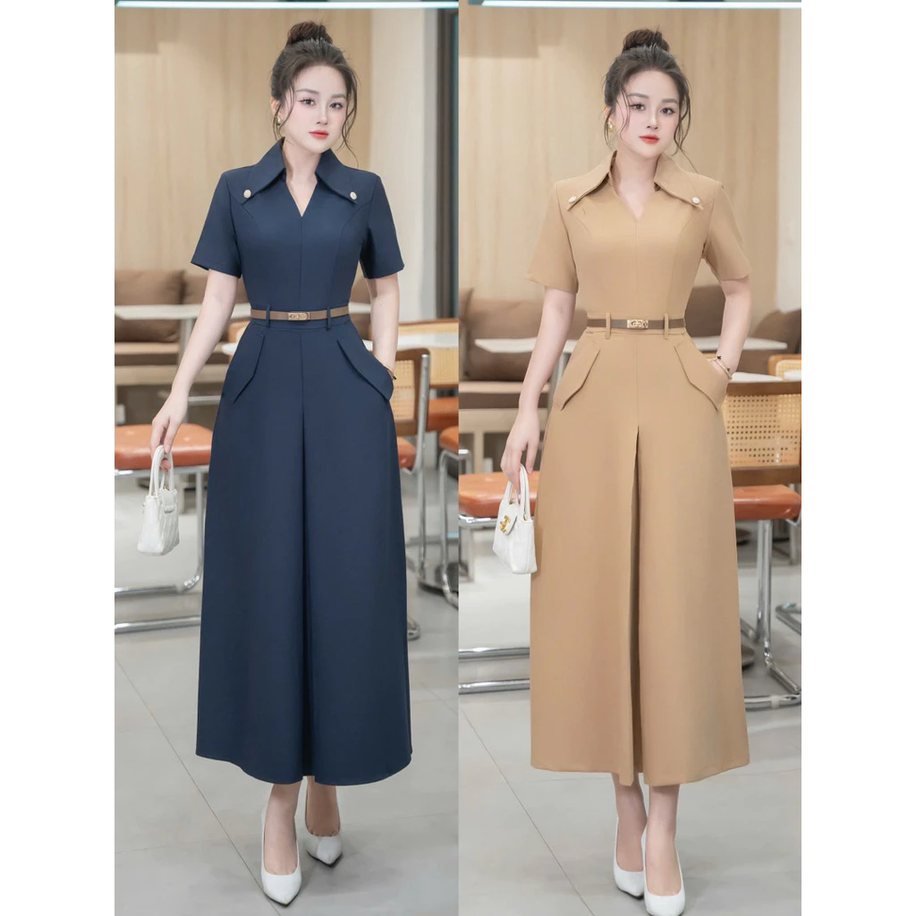 [Tặng kèm đai] Váy thiết kế thanh lịch Rosy S05 dáng A sang trọng phù hợp đi làm, đi tiệc