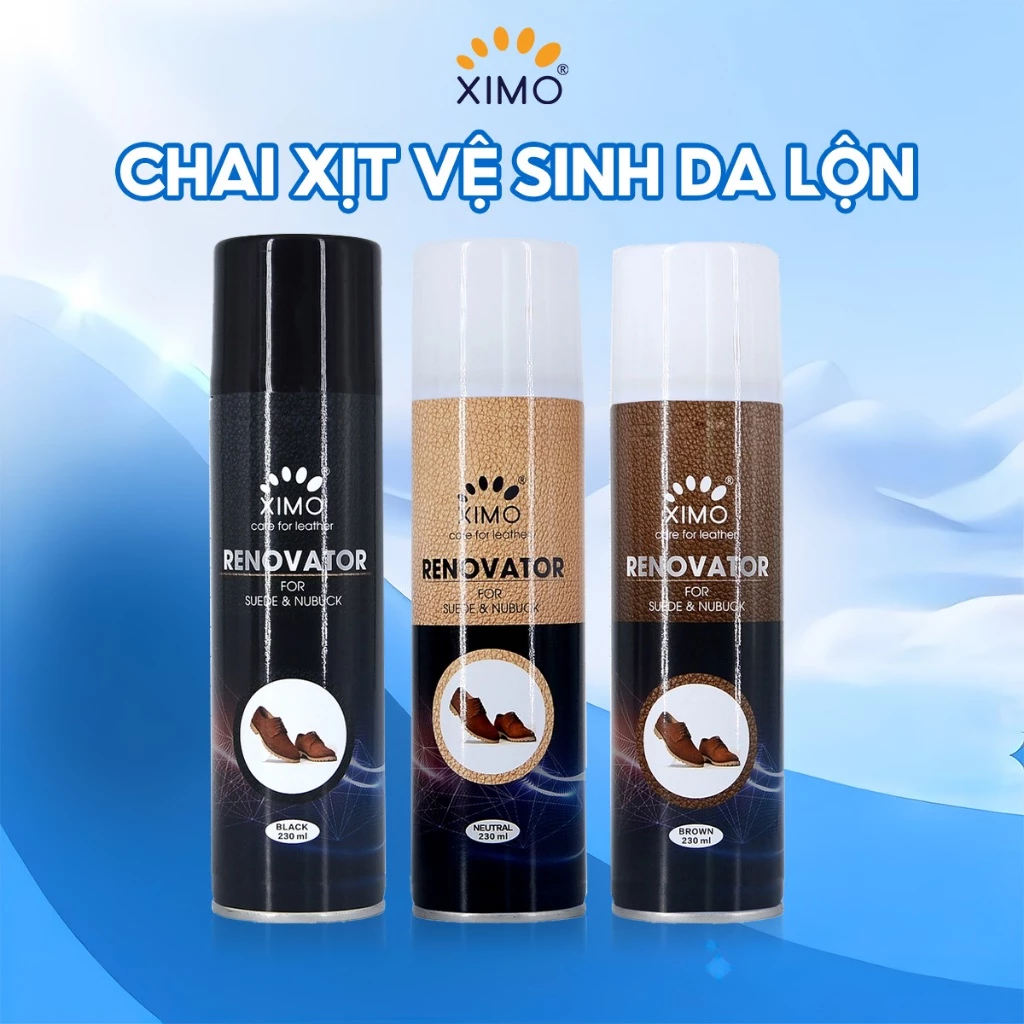Chai Xịt Da Lộn XIMO Renovator Công Thức Mới Chuyên Dưỡng Và Bổ Sung, Phục Hồi Màu 230ml XI12