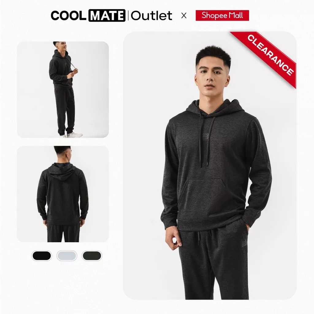 [Voucher 49%] [Coolmate Outlet- Không đổi trả] Áo Nỉ Unisex có mũ Hoodie Poly Fleece giữ ấm tốt