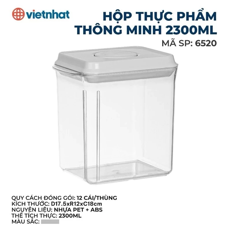 Hộp đựng thực phẩm khô Kokori 1700ml đến 2300ml, Hộp nhựa, Hộp đựng sữa bột cho bé, Hộp đựng đồ ăn