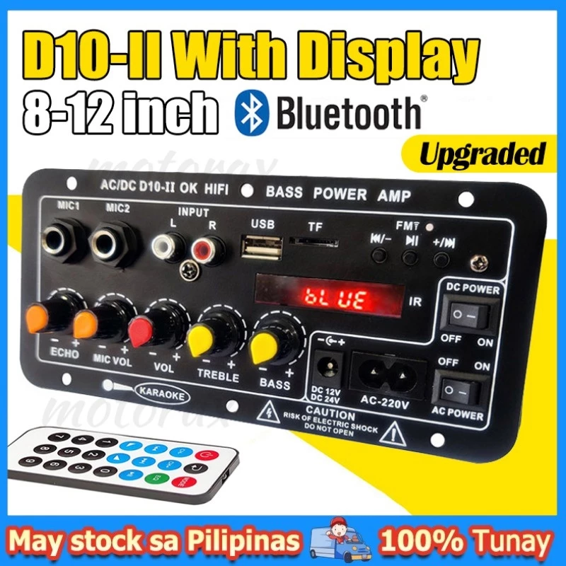 Mạch loa D10-11 Bluetooth 5.0 hát Karaoke công suất lớn 120w,12V/24V/220V lắp loa kéo,Nâng cấp