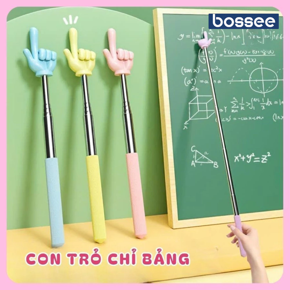 Que Chỉ Bảng Hình Ngón Tay Cho Giáo Viên, Gậy Giảng Dạy Có Thể Thu Gọn Kéo Dài Tùy Ý