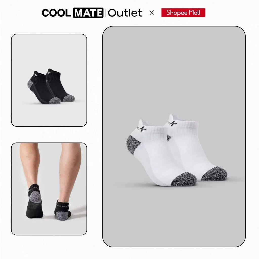 [Coolmate Outlet] Tất vớ Thể Thao Seamless Cổ Ngắn ThoángKhí,Không Xù Lông