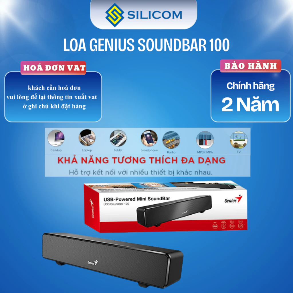 [LOA nghe nhạc] Loa vi tính SoundBar 100 Genius / loa Bluebooth SoundBar 220BT Genius - Hàng C