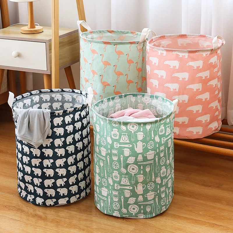 Giỏ Vải Đựng Đồ Đa Năng, Sọt Vải Để Quần Áo Vải Bố Chống Thấm Nước Có Quai Cỡ Lớn 88088