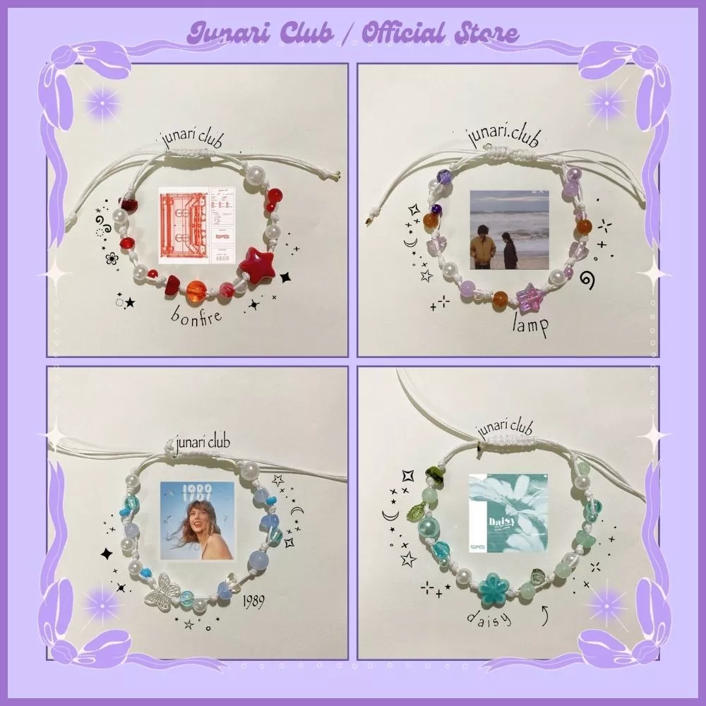 Vòng tay dây sáp album bracelet, vòng tay dây rút handmade cho các cặp đôi - Junari Club