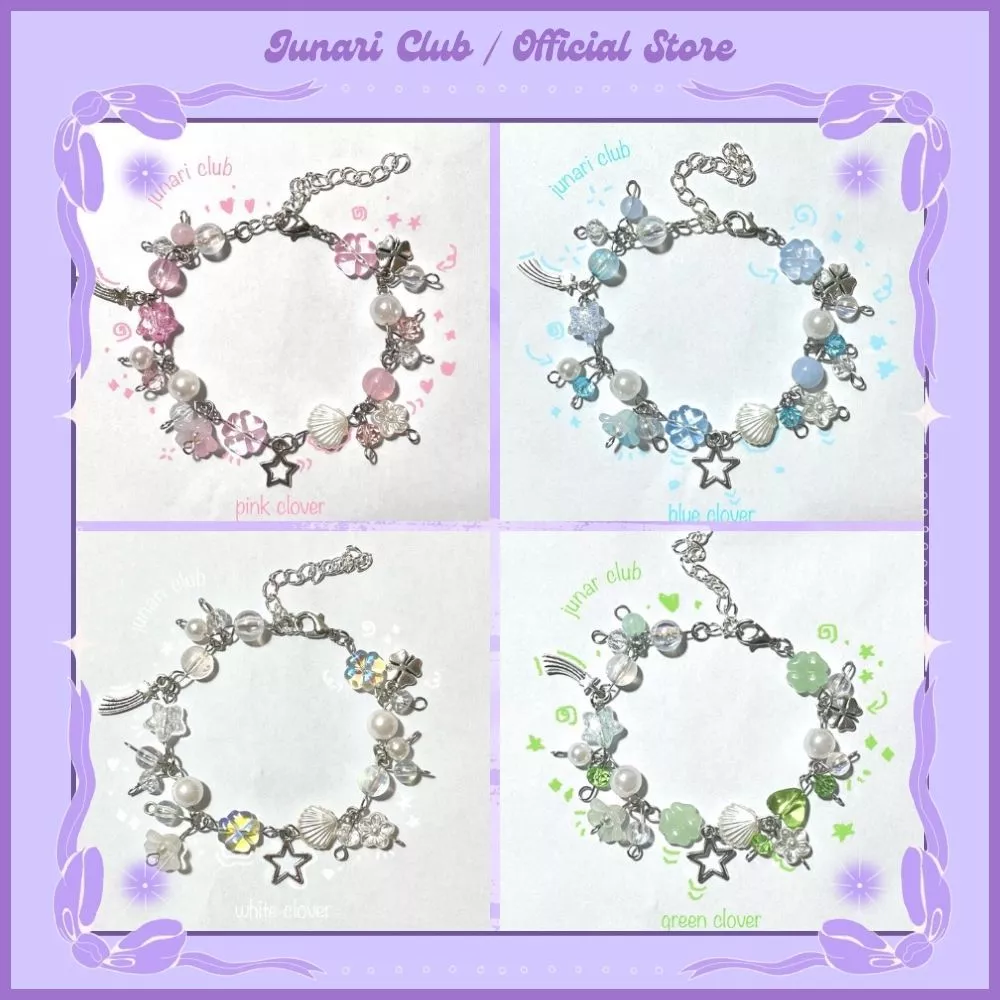 Vòng tay Lucky Cỏ 4 lá may mắn - Vòng tay cặp đôi handmade - Junari Club