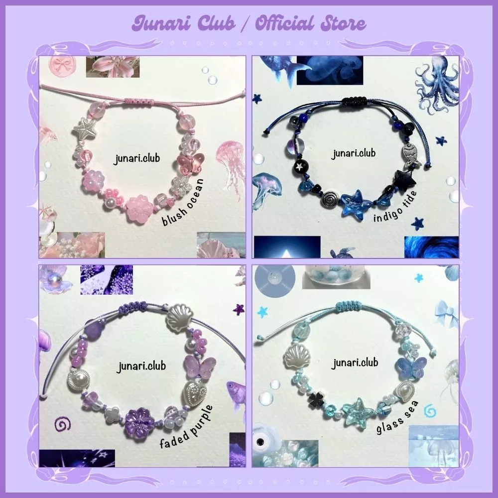 Vòng tay handmade đại dương, vòng dây sáp biển cả nhiều màu - Junari Club