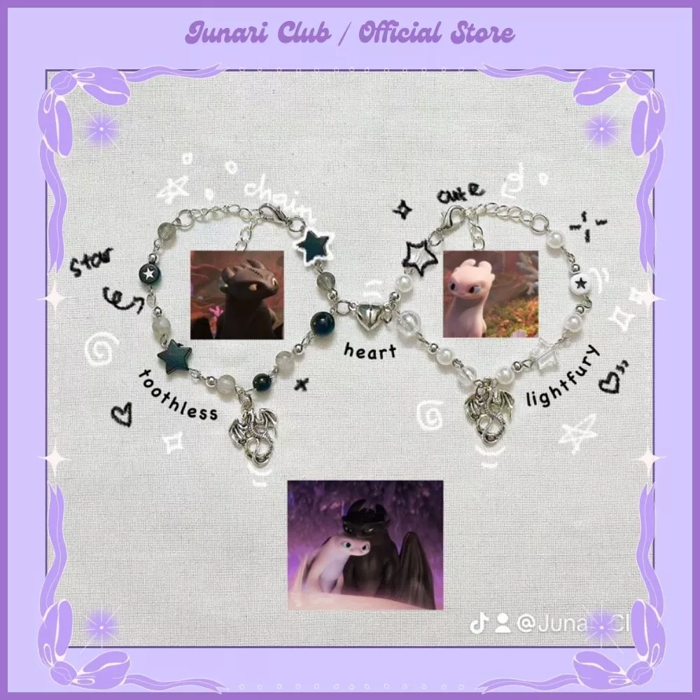 Vòng tay toothless and lightfury couple bracelet - Vòng tay handmade cặp đôi nam nữ
