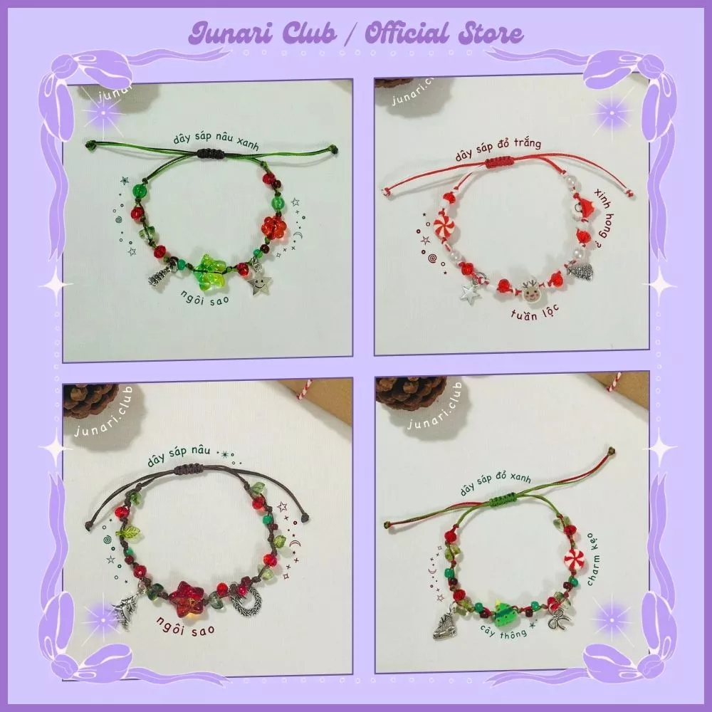 Xmas Bracelet, Vòng tay Giáng sinh - Noel Xmas 2025 - Vòng cặp đôi, cho hội bạn thân đi chơi - Junari Club