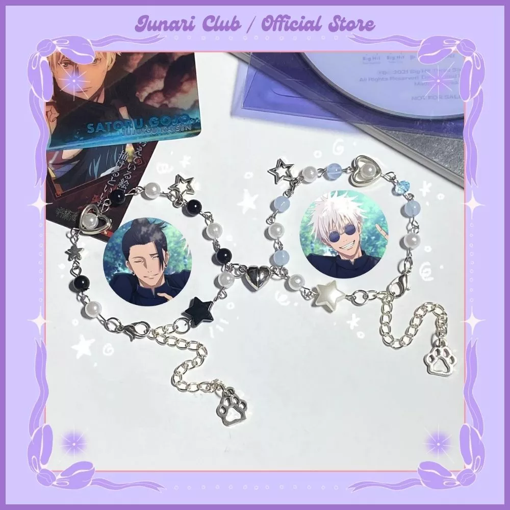 Vòng tay handmade jujutsu kaisen Gojo and Getou couple bracelet - Junari.club