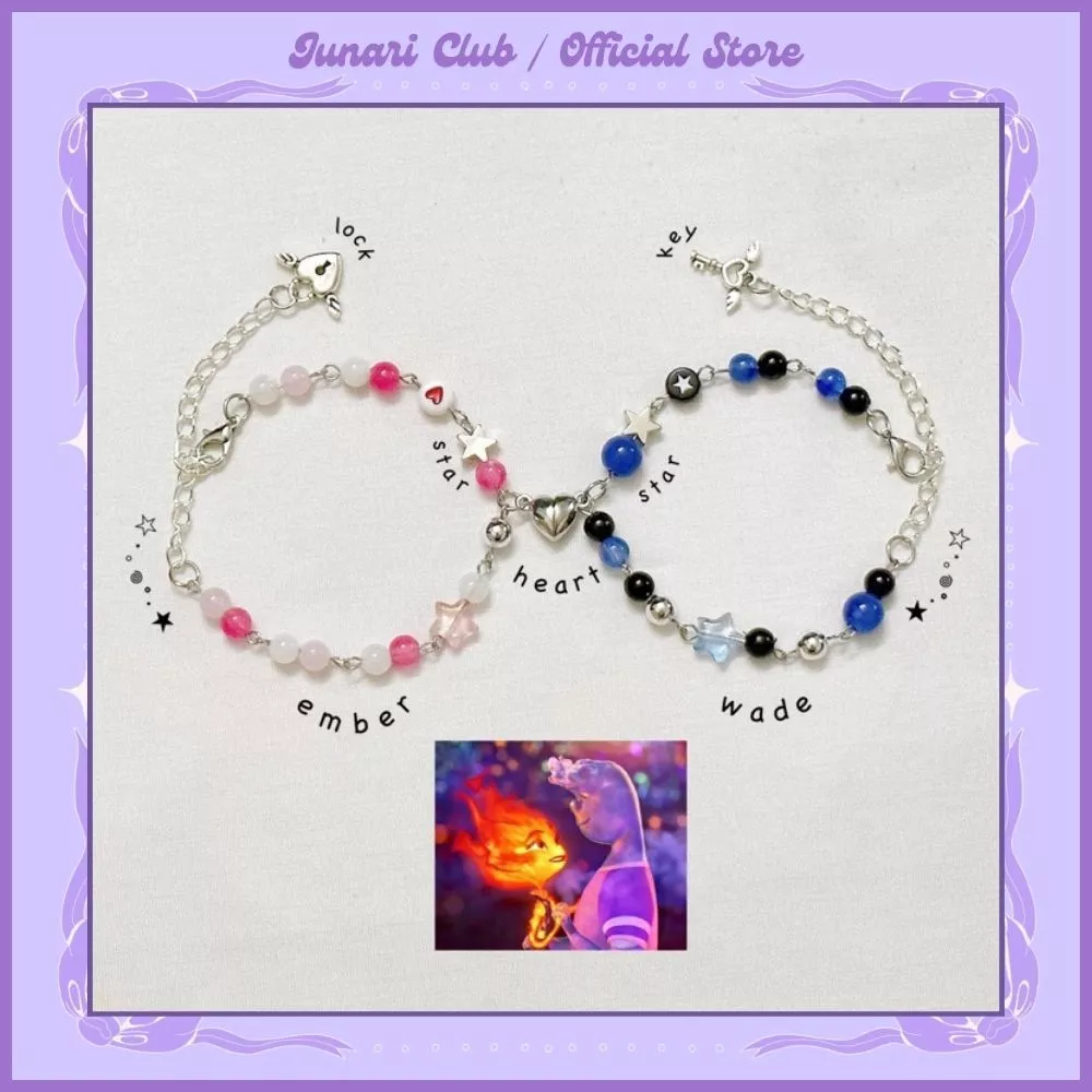 Vòng tay handmade wade and ember couple bracelet - Vòng tay đôi lửa nước - Chất liệu thép không gỉ - Junari.club