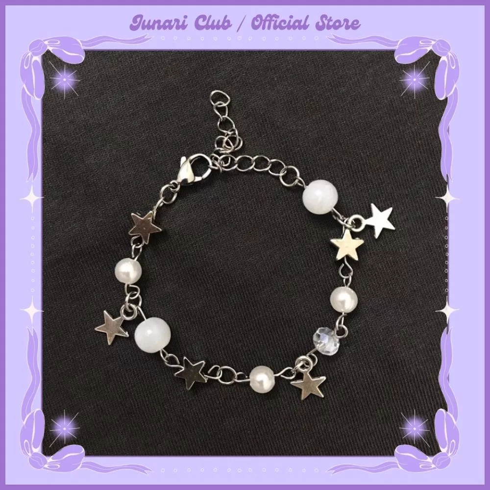 Vòng tay handmade twinkle star bracelet - Vòng tay ngôi sao lấp lánh, vòng đeo tay y2k thép không gỉ - Junari.club