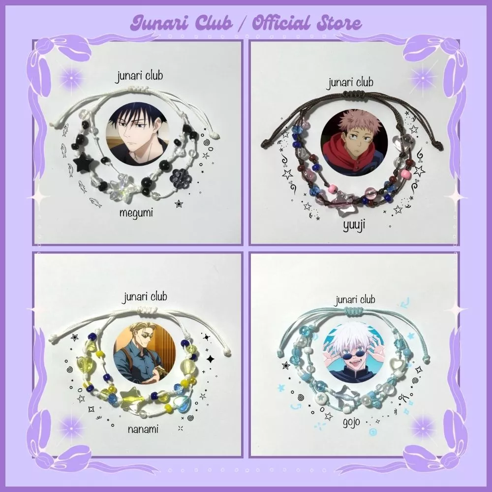 Vòng tay dây sáp jujutsu kaisen / chú thuật hồi chiến - Vòng tay handmade Junari Club